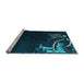 Sideview of Machine Washable Oriental Light Blue Asian Inspired Rug, wshabs3144lblu