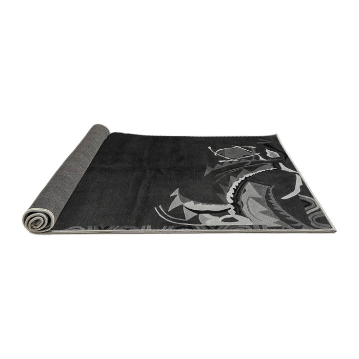 Sideview of Oriental Gray Asian Inspired Rug, abs3144gry