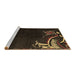 Sideview of Machine Washable Oriental Brown Asian Inspired Rug, wshabs3144brn