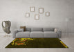 Machine Washable Oriental Yellow Asian Inspired Rug in a Living Room, wshabs3144yw