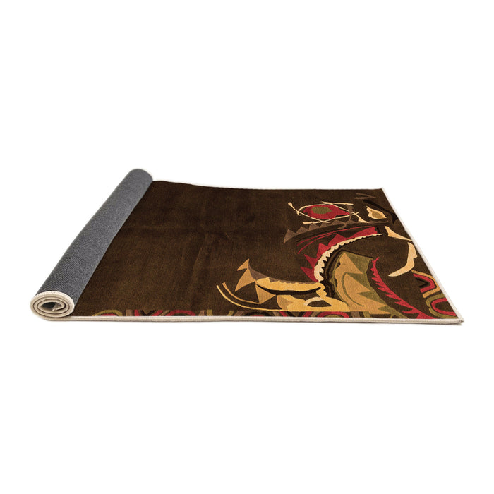 Sideview of Oriental Orange Asian Inspired Rug, abs3144org
