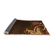 Sideview of Oriental Orange Asian Inspired Rug, abs3144org