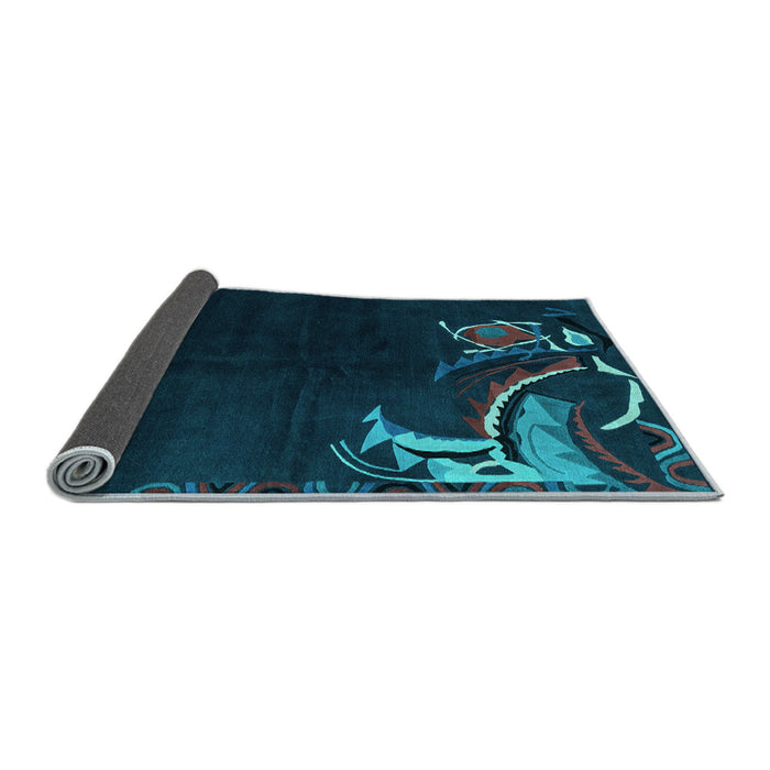 Sideview of Oriental Light Blue Asian Inspired Rug, abs3144lblu