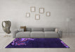 Machine Washable Oriental Purple Asian Inspired Area Rugs in a Living Room, wshabs3144pur