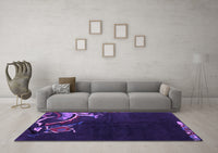 Machine Washable Oriental Purple Asian Inspired Rug, wshabs3144pur