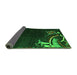 Sideview of Oriental Green Asian Inspired Rug, abs3144grn