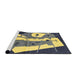 Sideview of Machine Washable Abstract Metallic Gold Rug, wshabs3145