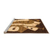 Sideview of Machine Washable Abstract Orange Modern Area Rugs, wshabs3145org