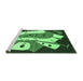 Sideview of Machine Washable Abstract Emerald Green Modern Area Rugs, wshabs3145emgrn