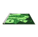 Sideview of Machine Washable Abstract Green Modern Area Rugs, wshabs3145grn