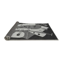 Sideview of Abstract Gray Modern Rug, abs3145gry
