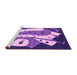 Sideview of Machine Washable Abstract Purple Modern Area Rugs, wshabs3145pur