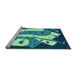 Sideview of Machine Washable Abstract Light Blue Modern Rug, wshabs3145lblu