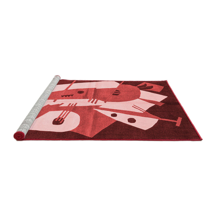 Modern Red Washable Rugs