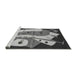 Sideview of Machine Washable Abstract Gray Modern Rug, wshabs3145gry