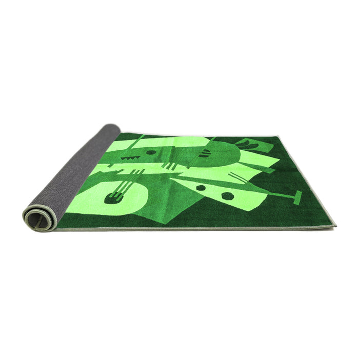 Sideview of Abstract Green Modern Rug, abs3145grn