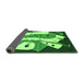 Sideview of Abstract Green Modern Rug, abs3145grn