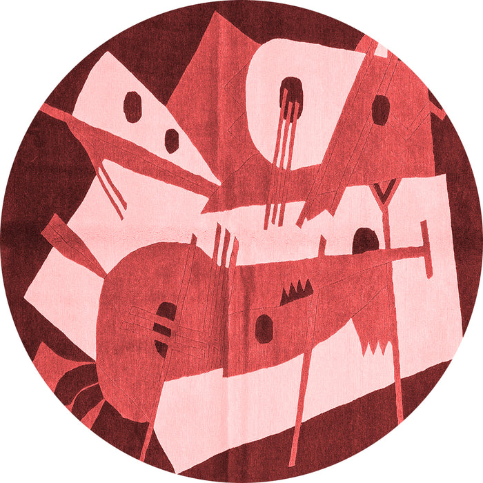 Abstract Red Modern Rug, abs3145red