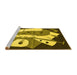 Sideview of Machine Washable Abstract Yellow Modern Rug, wshabs3145yw