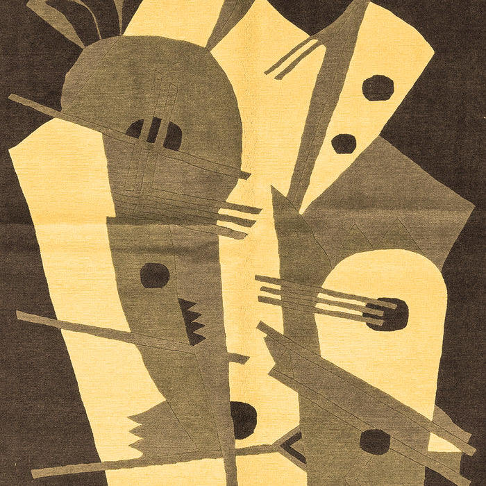 Abstract Brown Modern Rug, abs3145brn