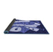 Sideview of Abstract Blue Modern Rug, abs3145blu