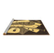 Sideview of Machine Washable Abstract Brown Modern Rug, wshabs3145brn