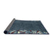 Sideview of Abstract Dark Blue Grey Blue Modern Rug, abs3146