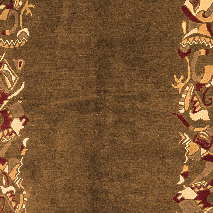 Abstract Orange Modern Rug, abs3146org