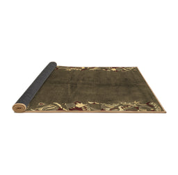 Sideview of Abstract Brown Modern Rug, abs3146brn