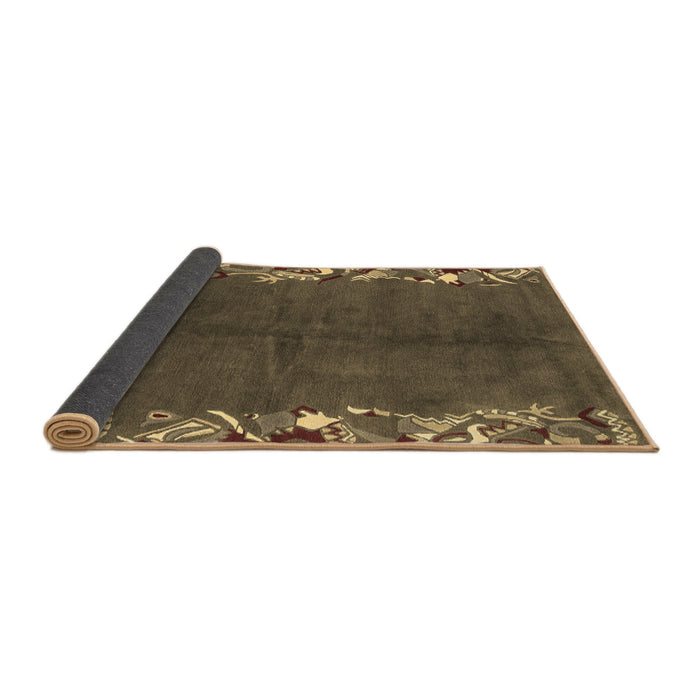 Sideview of Abstract Brown Modern Rug, abs3146brn