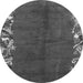 Round Abstract Gray Modern Rug, abs3146gry