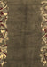 Machine Washable Abstract Brown Modern Rug, wshabs3146brn