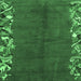 Square Abstract Emerald Green Modern Rug, abs3146emgrn