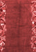 Abstract Red Modern Area Rugs