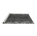 Sideview of Machine Washable Abstract Gray Modern Rug, wshabs3146gry