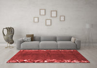 Machine Washable Abstract Red Modern Rug, wshabs3146red