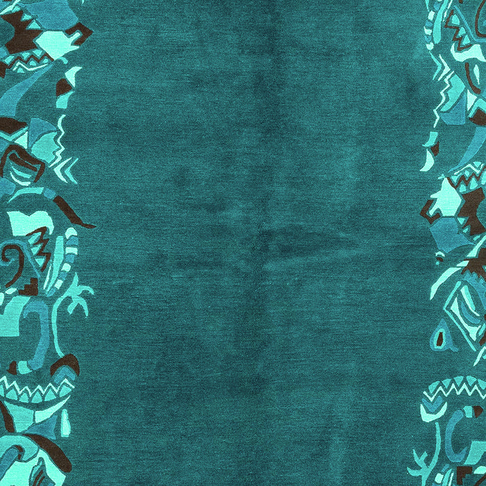 Abstract Turquoise Modern Rug, abs3146turq