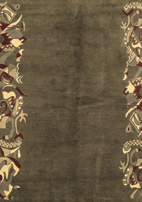 Abstract Brown Modern Rug, abs3146brn