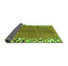 Sideview of Abstract Green Modern Rug, abs3147grn