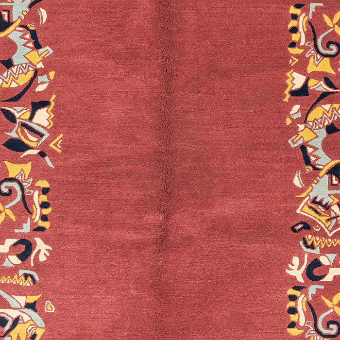 Abstract Red Modern Rug, abs3147