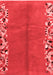 Abstract Red Modern Area Rugs