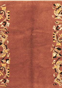 Abstract Brown Modern Rug, abs3147brn