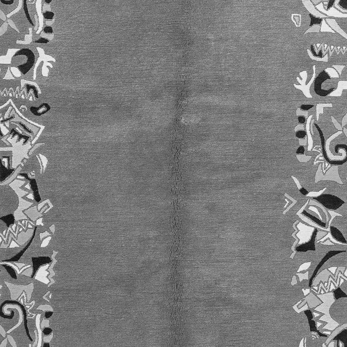 Machine Washable Abstract Gray Modern Rug, wshabs3147gry