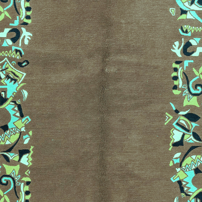 Abstract Turquoise Modern Rug, abs3147turq