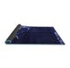 Sideview of Abstract Blue Modern Rug, abs3148blu