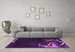 Machine Washable Abstract Pink Modern Rug in a Living Room, wshabs3148pnk