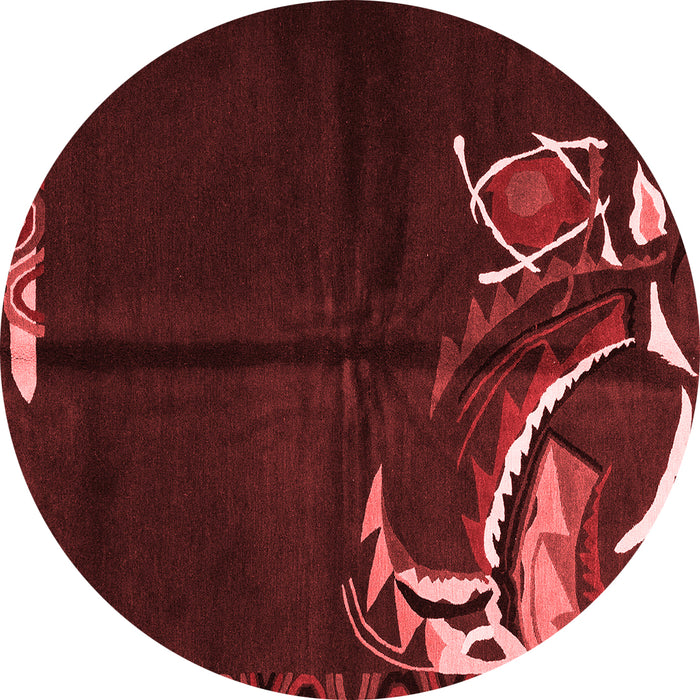 Abstract Red Modern Rug, abs3148red