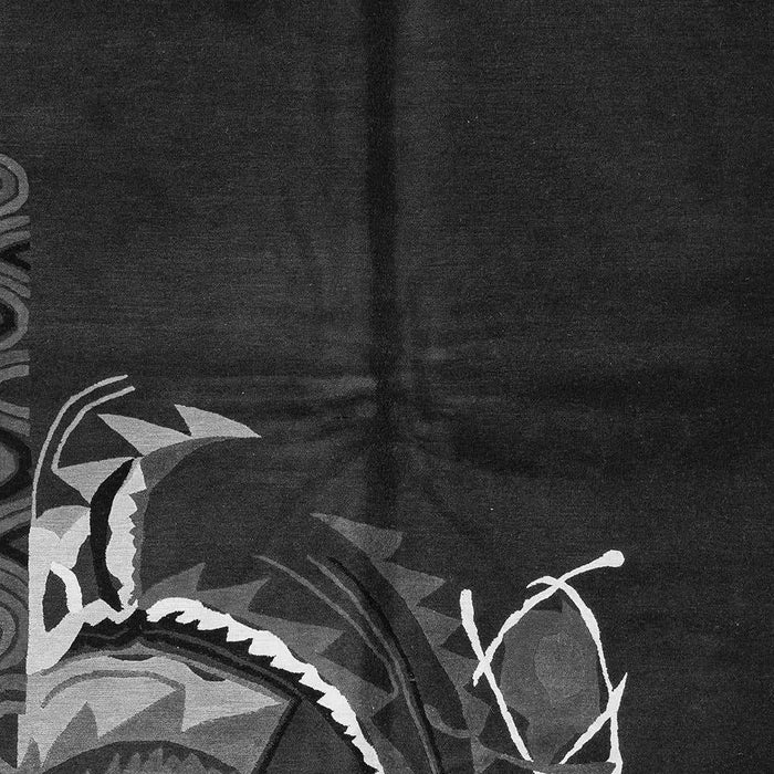 Machine Washable Abstract Gray Modern Rug, wshabs3148gry