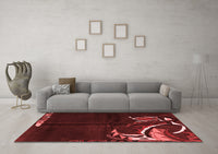 Machine Washable Abstract Red Modern Rug, wshabs3148red