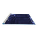 Sideview of Machine Washable Abstract Blue Modern Rug, wshabs3148blu